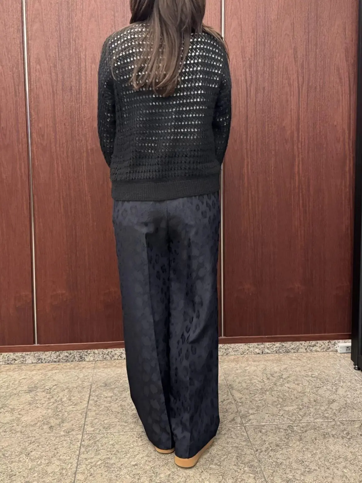 着回しがきく冬の柄パンツをスタッフの私服にコーディネートしてみました♪ 「E by eclat ・レオパードジャカードパンツ」【50代ファッション】_1_11