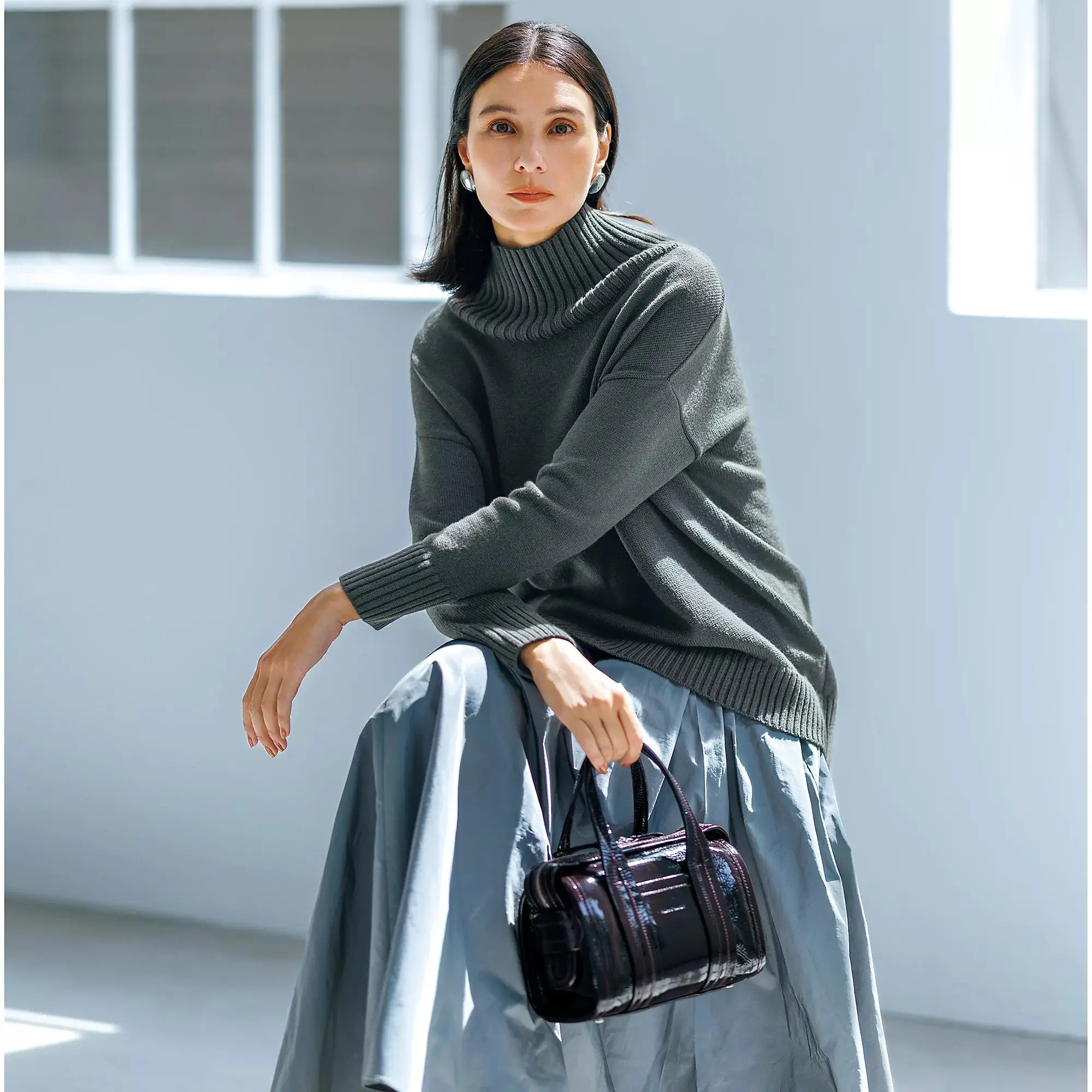 E by eclat ボトルネックニット ￥17,600