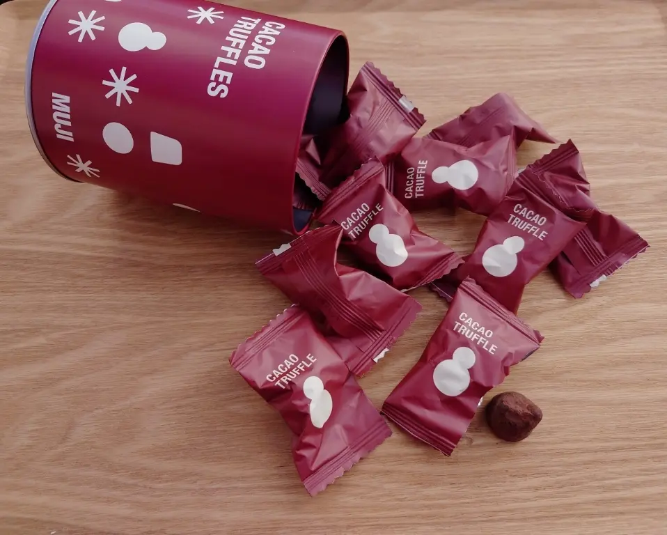 無印良品のギフト缶カカオトリュフ