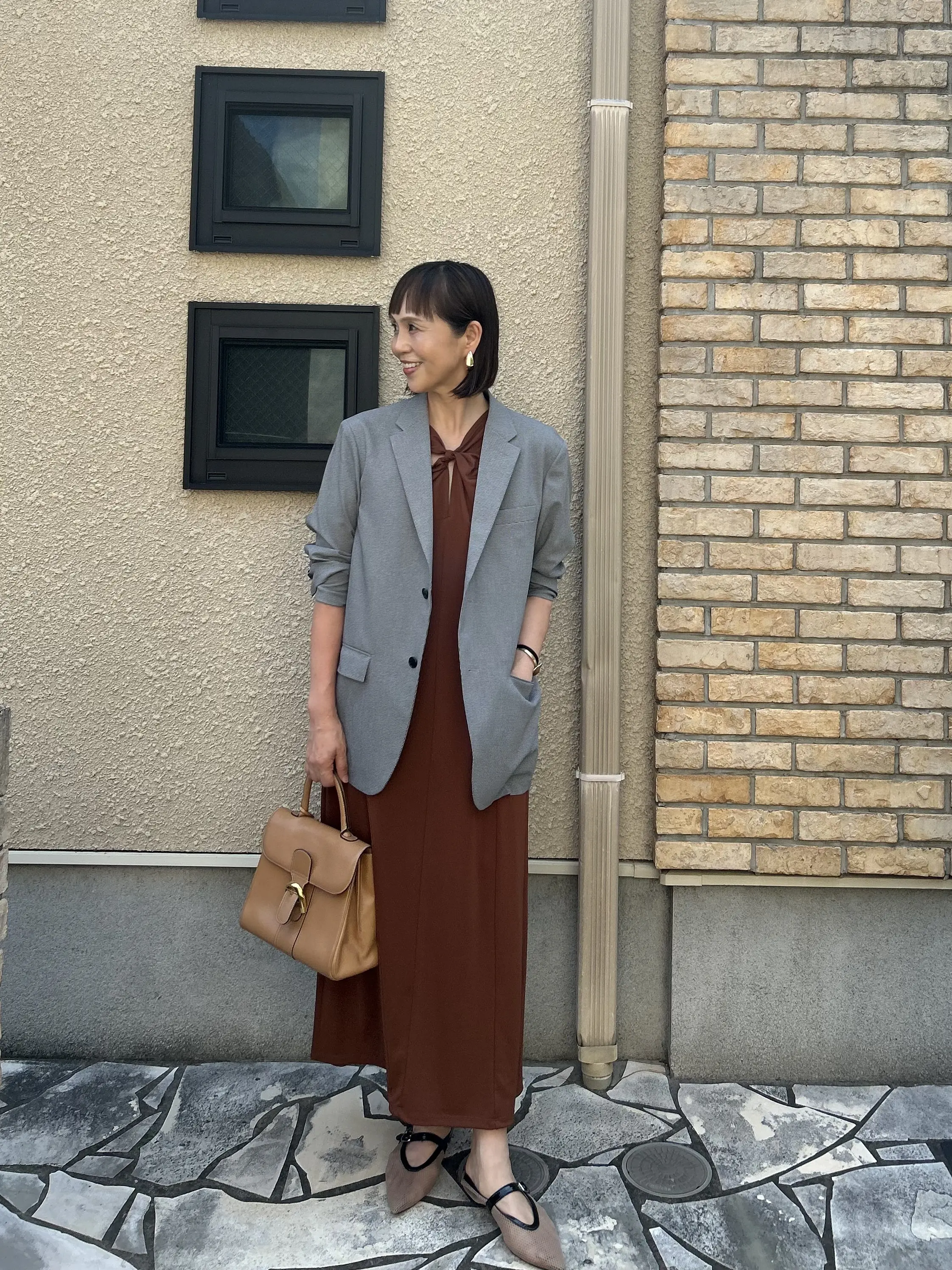 【H&amp;M】洗濯機でジャブジャブ洗えてストンと着れるワンピースは助かります_1_4