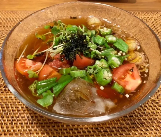 夏野菜の冷やしそうめん