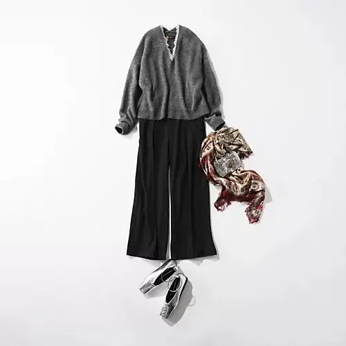 【50代 ファッション】気温18度に頼れる！「上質ニット」着回しコーデ10選_1_15