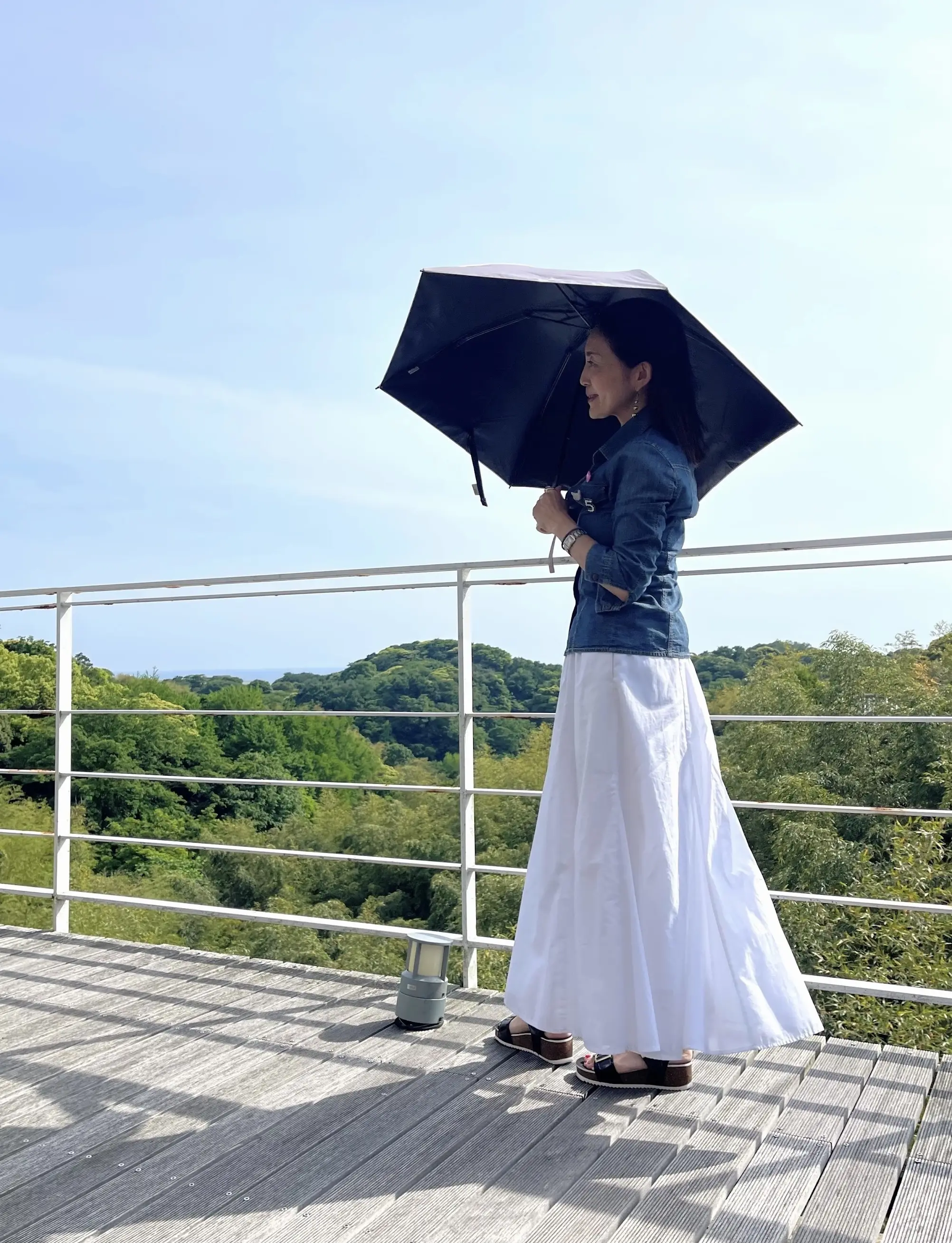 エクラ 華組 宮原江里子さん愛用の日傘コーデ