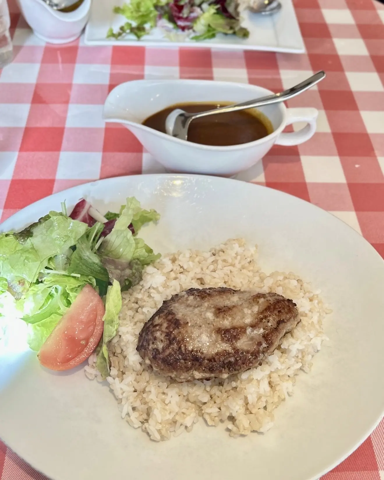 ハンバーグカレー　カレーソースはスパイスで