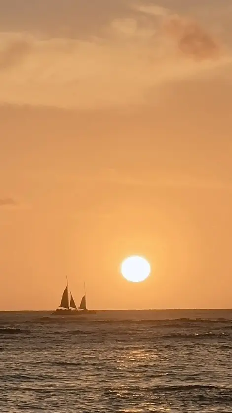 ワイキキの夕日