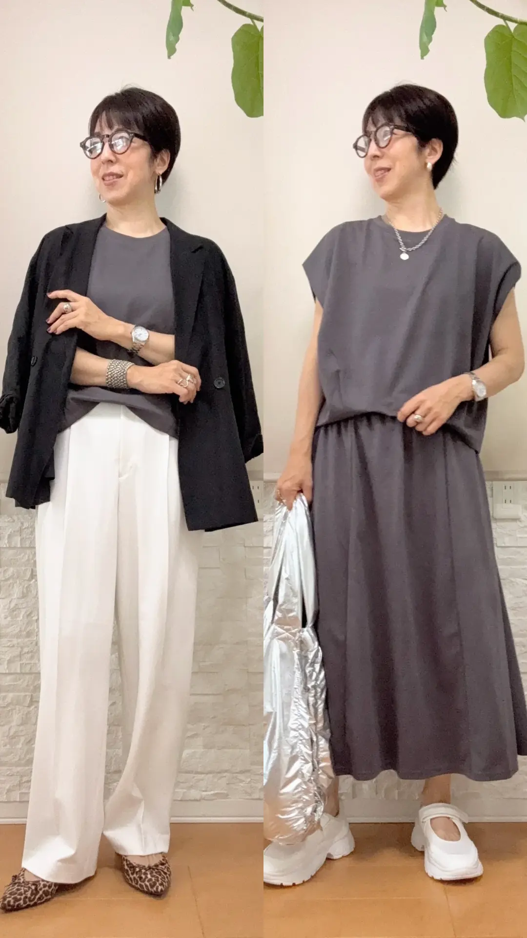 50代初夏のGUTシャツ着回しコーデ_1_9