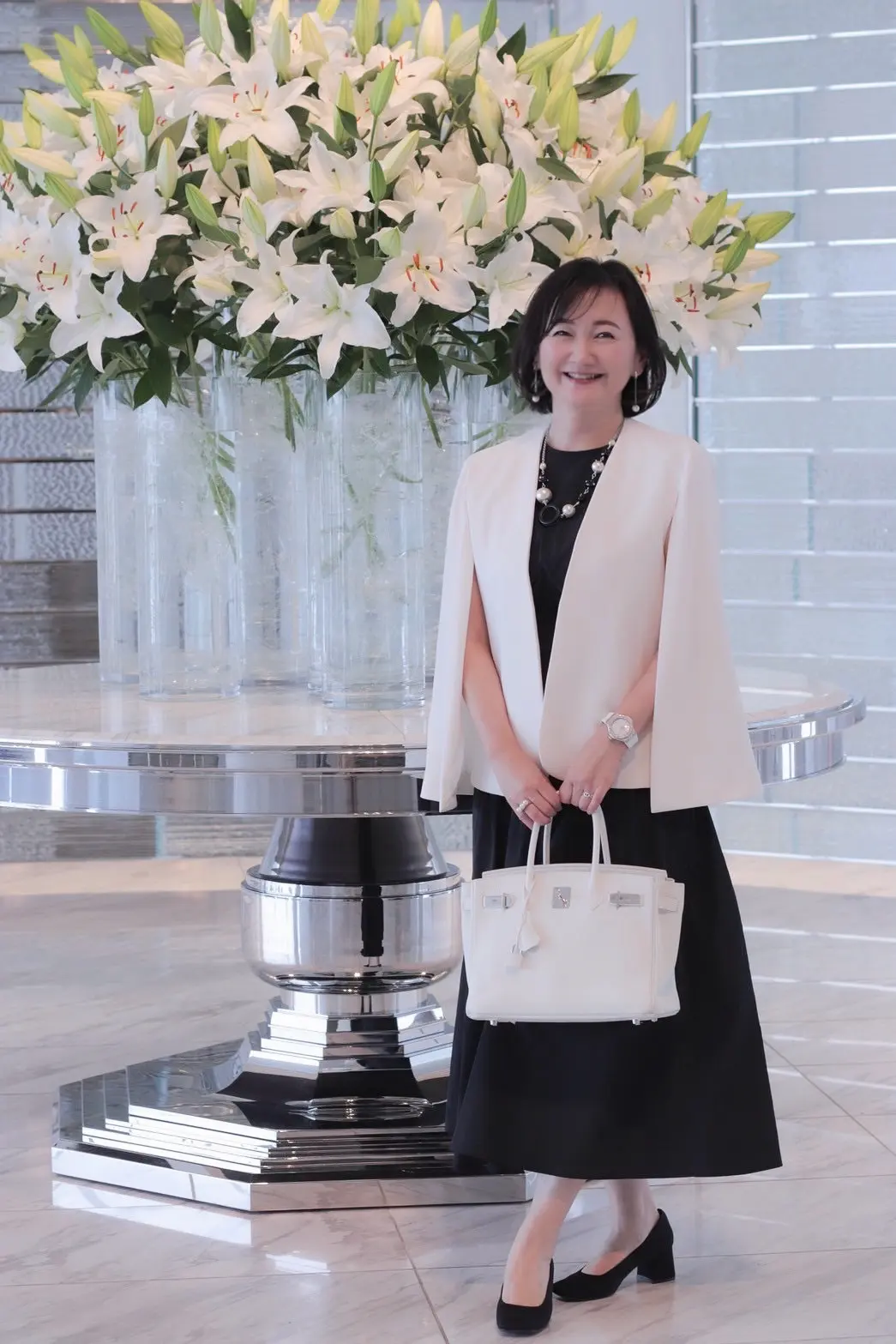 モノトーンコーデで大人女史会ランチ、芦屋ベイコート倶楽部♪_1_12