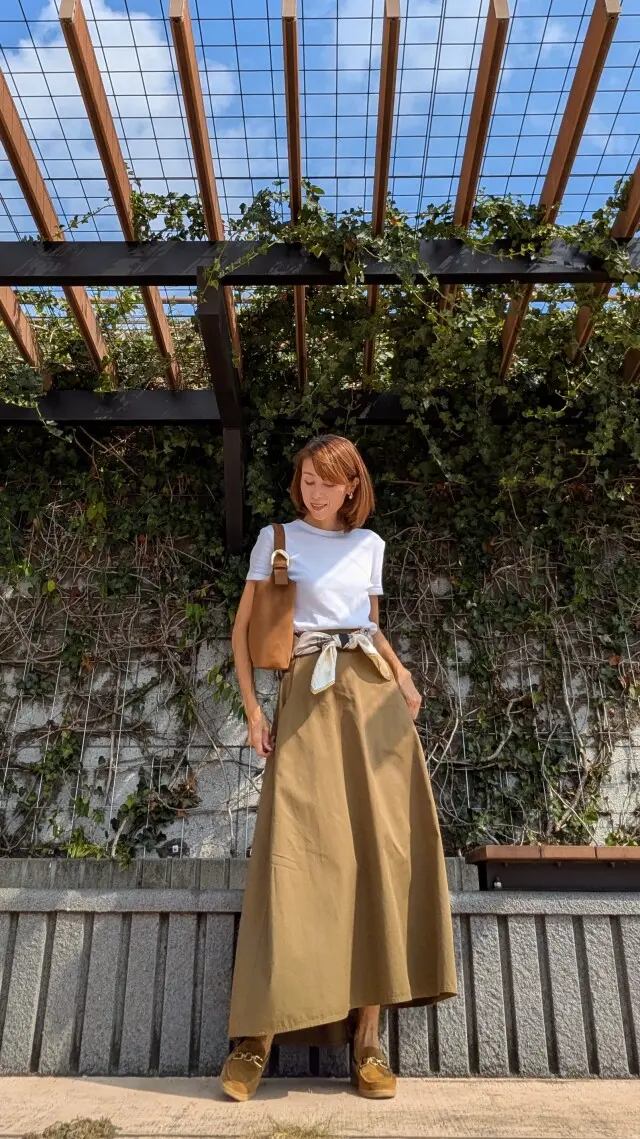 Tシャツコーデ  秋仕様　デニム　スエード小物ZARA H&amp;M