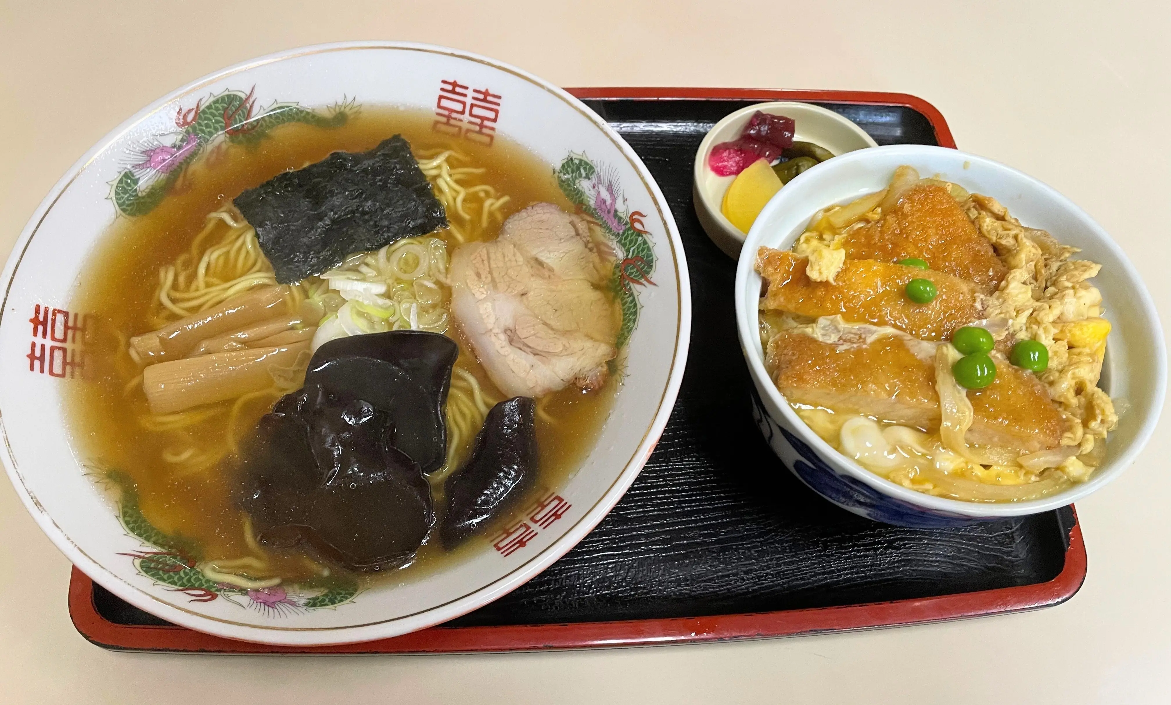 橋本屋　本店　中華そば　ミニカツ丼