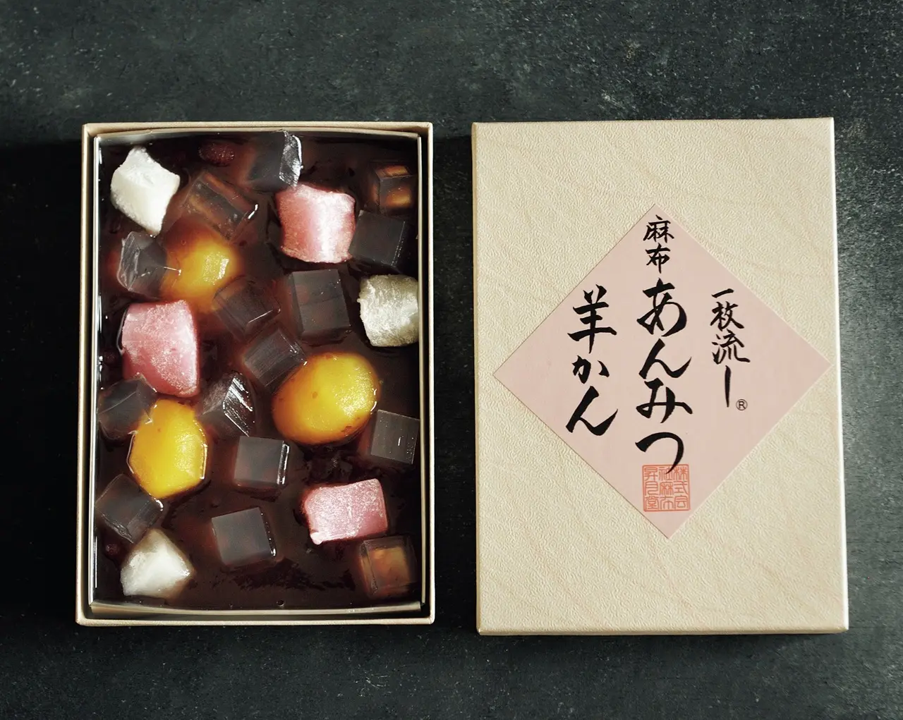 「麻布 昇月堂」の一枚流し 麻布あんみつ羊羹