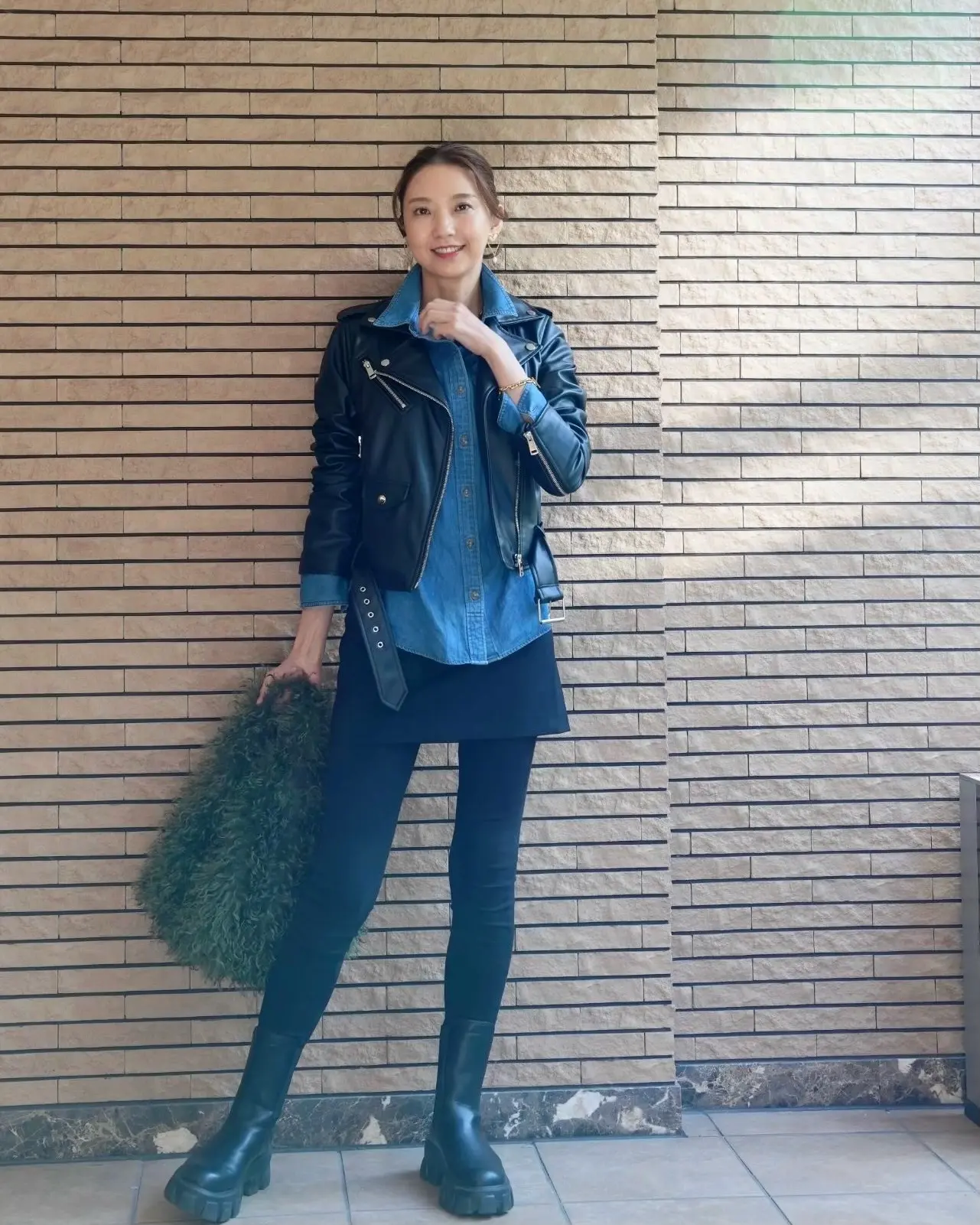 【UNIQLOデニムシャツ×スキニーパンツ】私のデイリーコーデ✨_1_3