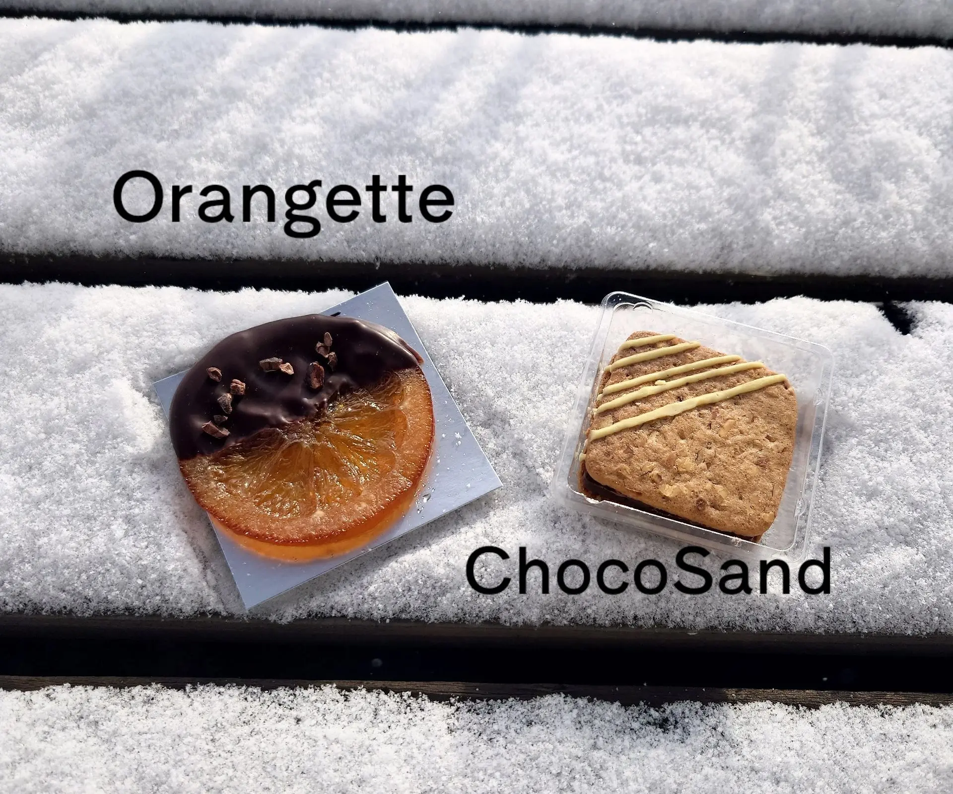 オルディネールショコラのオランジェットとチョコサンドクッキー中身