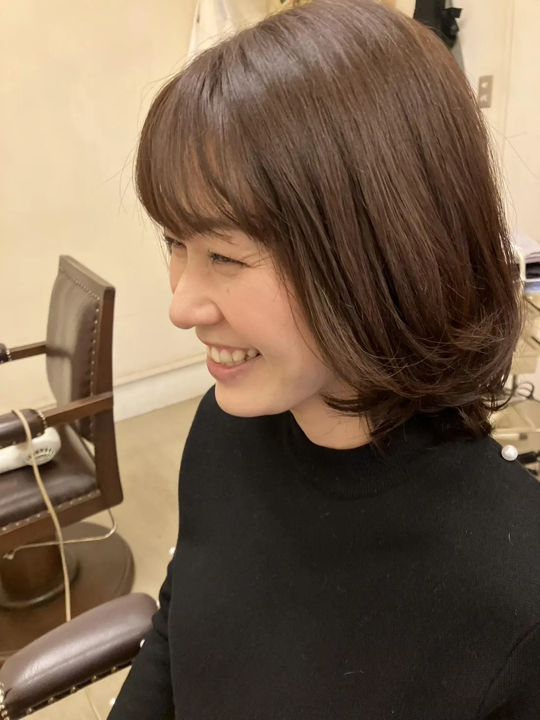 前髪ありのボブヘアスタイル