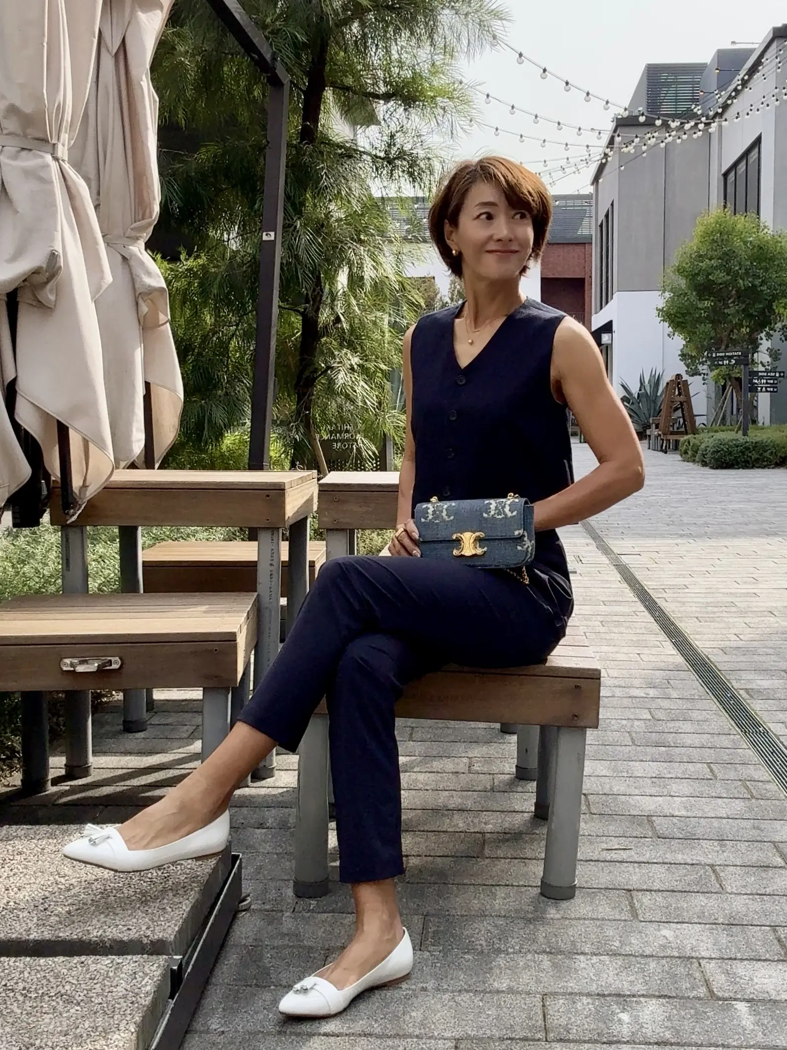 「E by eclat」多機能テーパードパンツ｜夏を快適に乗り切る！私流着回しスタイル_1_9