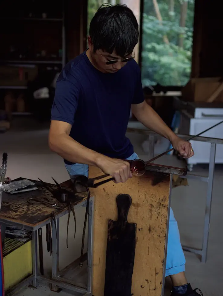 能登　国内旅行　kota glass 　有永浩太　大阪生まれ。金沢卯辰山 工芸工房にも従事