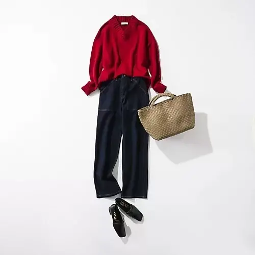 【50代 ファッション】気温18度に頼れる！「上質ニット」着回しコーデ10選_1_12