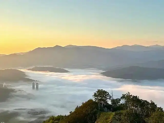 北海道 トマムで雲海 