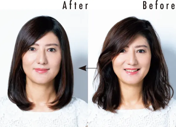 サロンヘアケア体験のBeforeとAfter