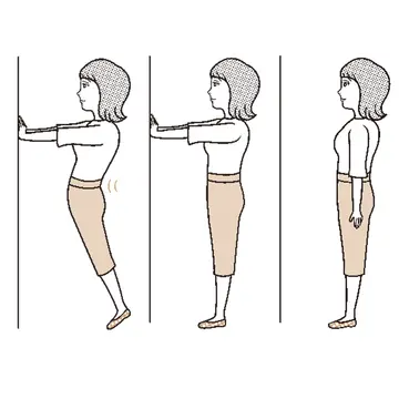 ぎっくり腰の予防には、毎日3回行う「壁ドンストレッチ」がおすすめ！