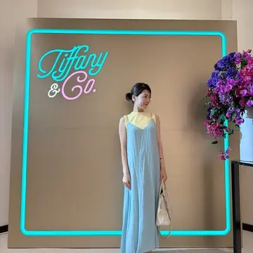 Tiffany ジュエリー展示会　コーデはカラーONカラーで