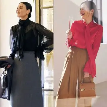 トップスで印象が決まる！50代が冬に着たい「ブラウス＆シャツ」13選