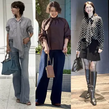 【50代のシャツ＆ブラウスコーデ6選】アウター中はこれで決まり！厚みのないトップスが大活躍