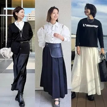 【50代のモノトーンコーデ5選】ディテールにこだわりも！地味見えしない大人の着こなし