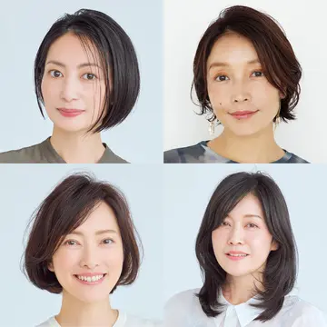 流し前髪に変えて若見え！50代からの髪の長さ別おすすめ流し前髪ヘアスタイル【ショート・ボブ・ミディアム・ロング】