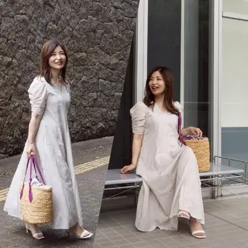 2025春夏☆オトナ可愛い！コットン100%ドレスワンピース@エクラプレミアム