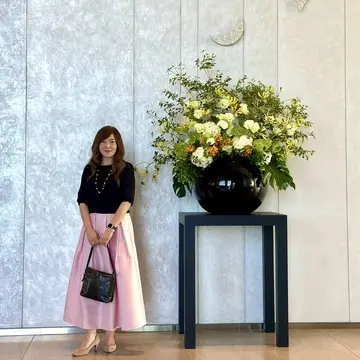 心躍る大人のピンクスカートでホテルランチへ@大阪マリオット都ホテル