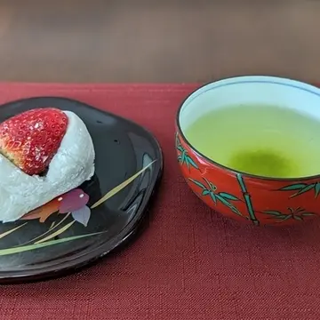 和菓子と煎茶で癒しの時間♡