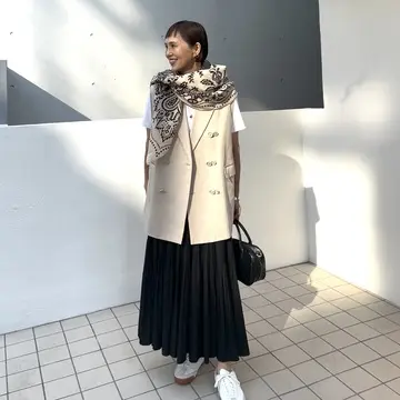 【manipuri×éclat シルク混スカーフ】