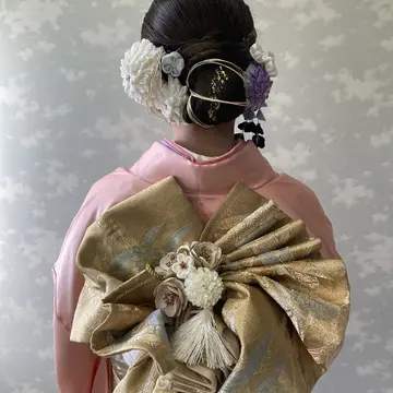 ママ振袖で成人式　