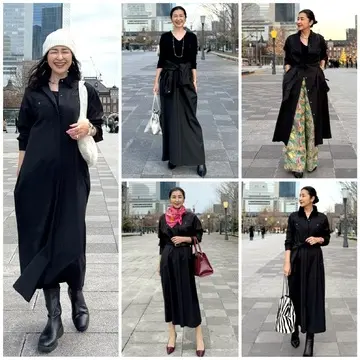 綺麗めにもカジュアルにも着こなせる♪50代におすすめE by eclatワンピースコーディネート