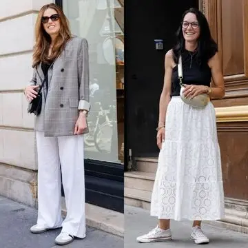 品よく、女らしく、かっこよく、パリ・ミラノマダム流「白スニーカー」スタイル10選