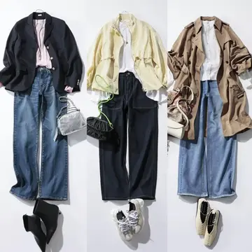 【50代 パンツコーデ】 あなたは美脚派？ラクチン派？大人の旬デニム3選