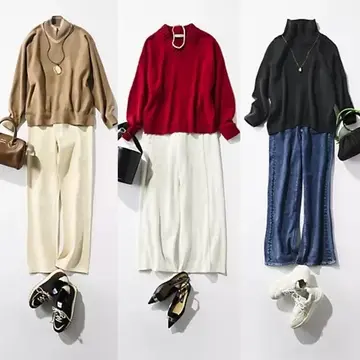 【50代 ファッション】気温18度に頼れる！「上質ニット」着回しコーデ10選