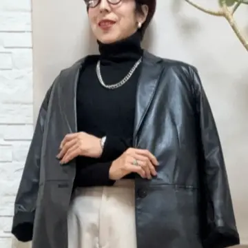 50代GUワイドテーパードパンツ着回しコーデ