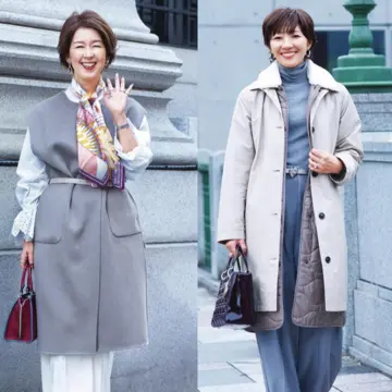 記念日やランチデートなど「夫と出かける日」のアラフィーコーデ【エクラ 華組のリアルファッションSNAP】