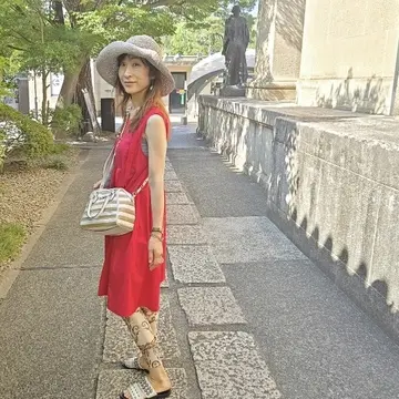 赤いワンピースで夏の倉敷に行ってきました！