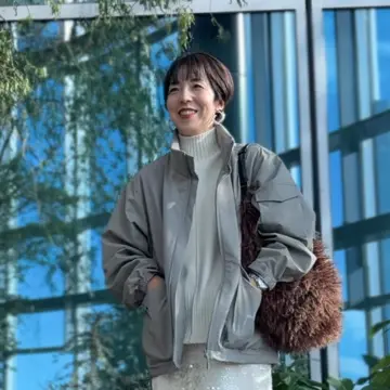 50代GUコーデ＊メンズアウターで温かく