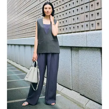 今の季節に最適な「ジレ風ノースリーブ」に注目！「E by éclat」リュクスな涼感着映え服