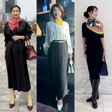 シンプルな冬のモノトーンコーデが一気に華やかに！おしゃれな50代愛用の「スカーフ・ストール」5選