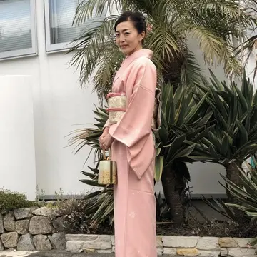 桜色の着物を着て卒業式へ♪