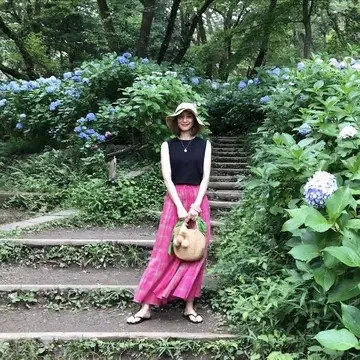 ピンクスカートで、岡本太郎美術館へ❤︎