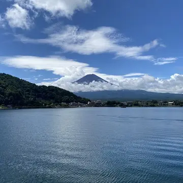 絶景に癒されました✨河口湖からの富士山