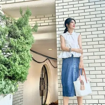 UNIQLOデニムスカートで十番祭り