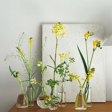 手近なガラス瓶や器で映える！「黄色い花」をセンスよく飾るヒント