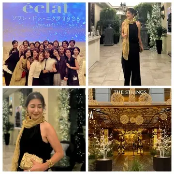 ブラックコーディネートでソワレ・ドゥ・エクラ 2025へ