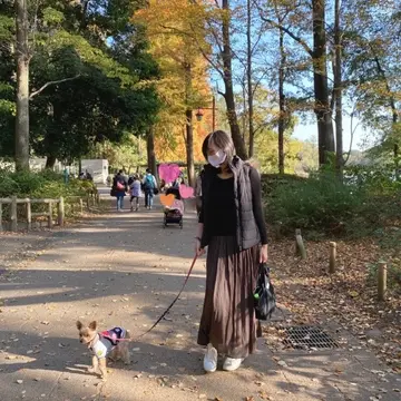 愛犬と秋のお出かけ